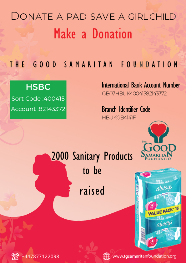 Donate a pad save a girl child